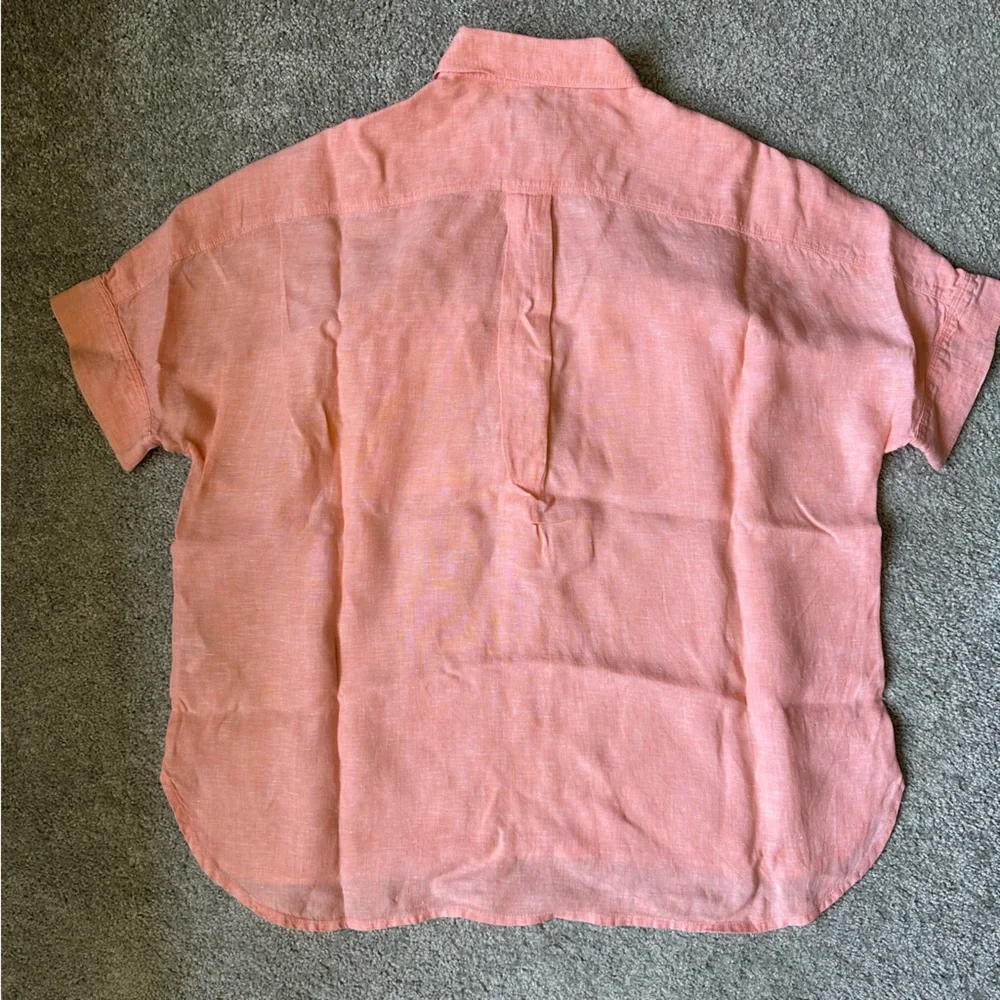 J.Crew Baird McNutt Irish Linen Short Sleeve Button Up Camp Shirt - Picture 5 of 7